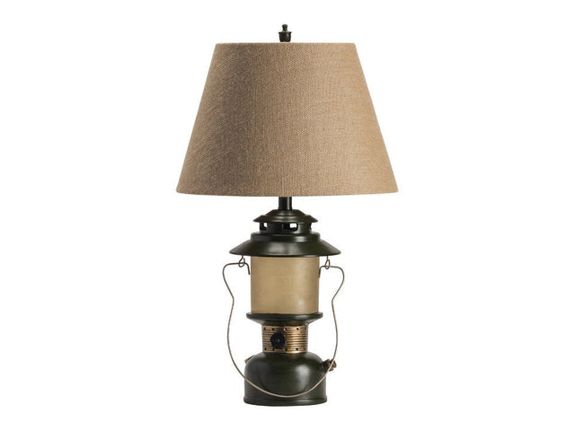 Camp Lantern Green Table Lamp & Nightlight (Set of 2) - Ornate Home