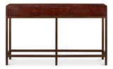 Campaign Brown Embossed Console - Ornate Home