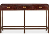 Campaign Brown Embossed Console - Ornate Home