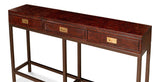 Campaign Brown Embossed Console - Ornate Home