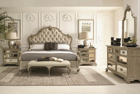 Campania Weathered Sand/Beige Panel King Bed - Ornate Home