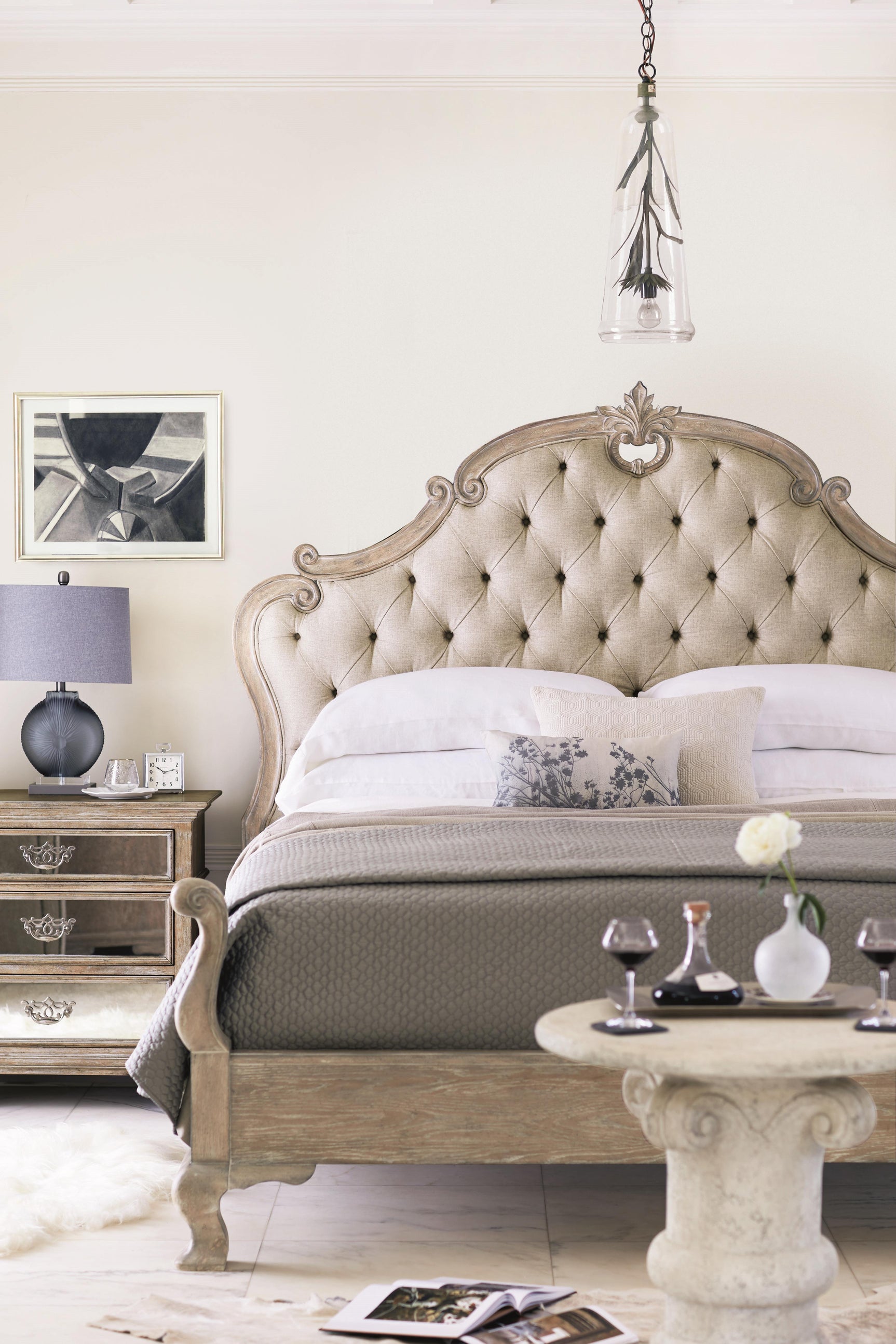 Campania Weathered Sand/Beige Panel King Bed - Ornate Home