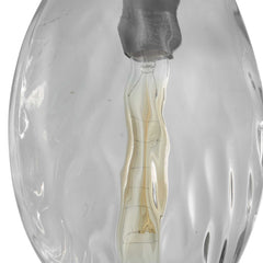 Campester Black 1 Light Watered Glass Mini Pendant - Ornate Home