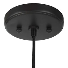Campester Black 1 Light Watered Glass Mini Pendant - Ornate Home