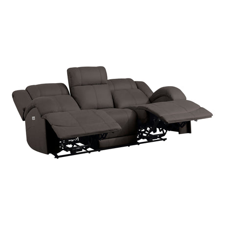 Camryn Charcoal Power Reclining Sofa and Loveseat - Ornate Home