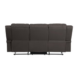 Camryn Chocolate Double Reclining Sofa - Ornate Home