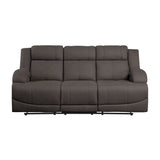 Camryn Chocolate Double Reclining Sofa - Ornate Home