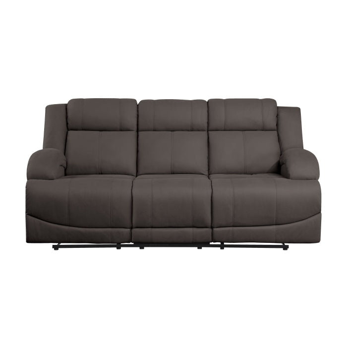 Camryn Chocolate Double Reclining Sofa - Ornate Home