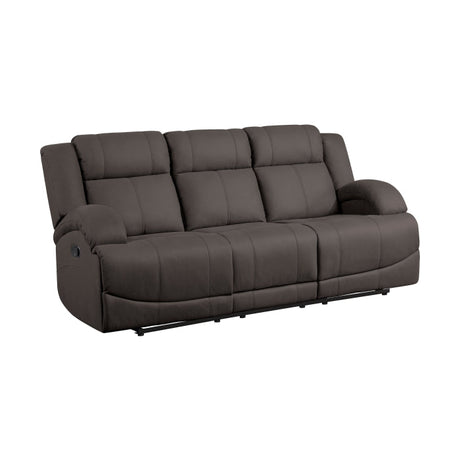 Camryn Chocolate Double Reclining Sofa - Ornate Home