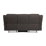Camryn Chocolate Double Reclining Sofa - Ornate Home