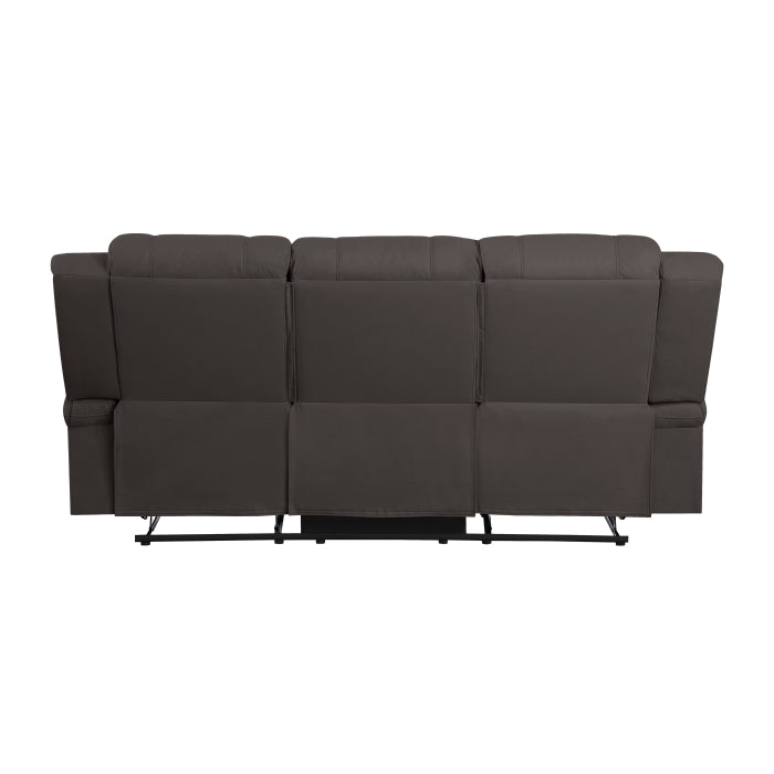 Camryn Chocolate Double Reclining Sofa - Ornate Home