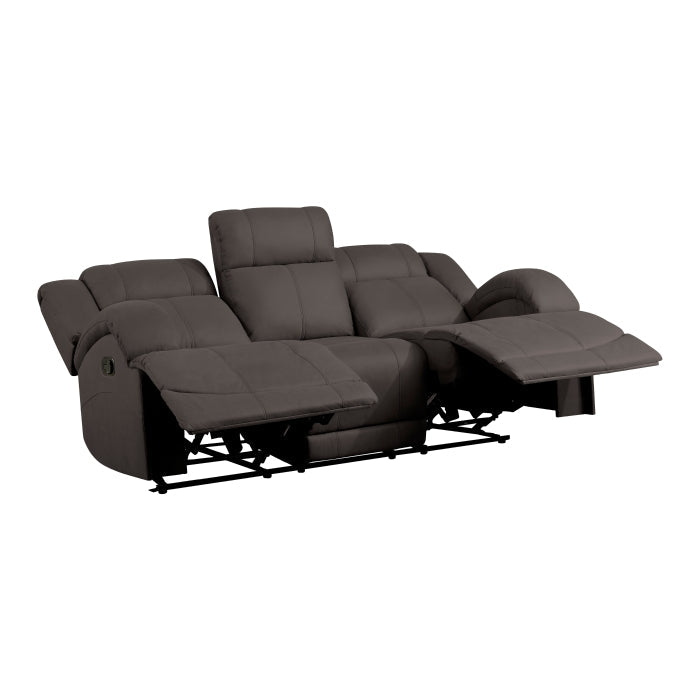 Camryn Chocolate Double Reclining Sofa - Ornate Home
