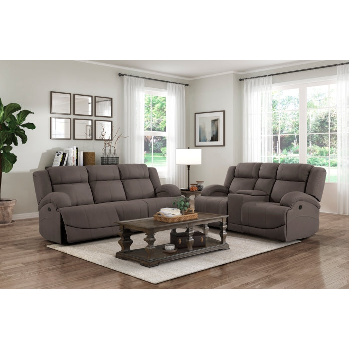Camryn Chocolate Double Reclining Sofa - Ornate Home