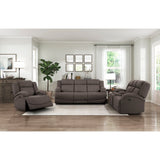 Camryn Chocolate Double Reclining Sofa - Ornate Home