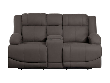Camryn Chocolate Power Double Reclining Loveseat - Ornate Home