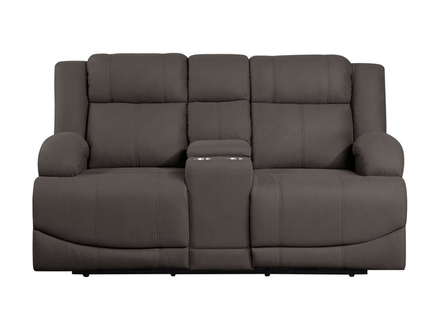 Camryn Chocolate Power Double Reclining Loveseat - Ornate Home
