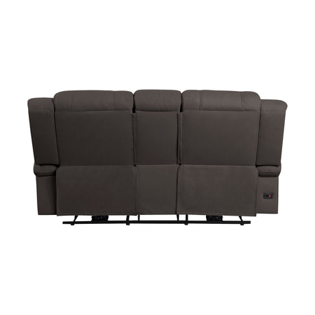 Camryn Chocolate Power Double Reclining Loveseat - Ornate Home