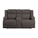 Camryn Chocolate Power Double Reclining Loveseat - Ornate Home
