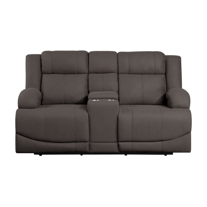 Camryn Chocolate Power Double Reclining Loveseat - Ornate Home