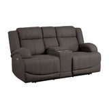 Camryn Chocolate Power Double Reclining Loveseat - Ornate Home