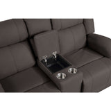 Camryn Chocolate Power Double Reclining Loveseat - Ornate Home