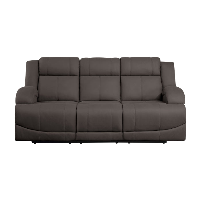 Camryn Chocolate Power Double Reclining Sofa - Ornate Home