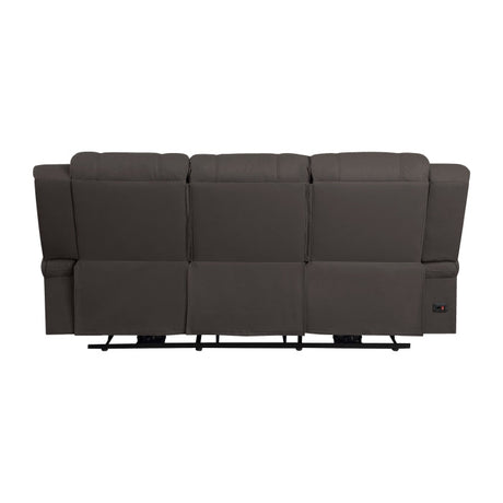 Camryn Chocolate Power Double Reclining Sofa - Ornate Home