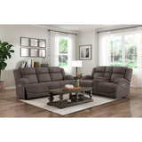 Camryn Chocolate Power Double Reclining Sofa - Ornate Home
