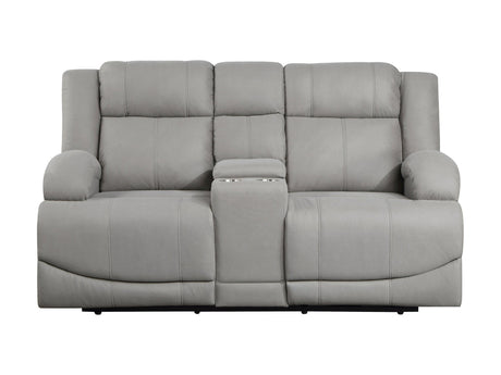 Camryn Gray Power Double Reclining Loveseat - Ornate Home