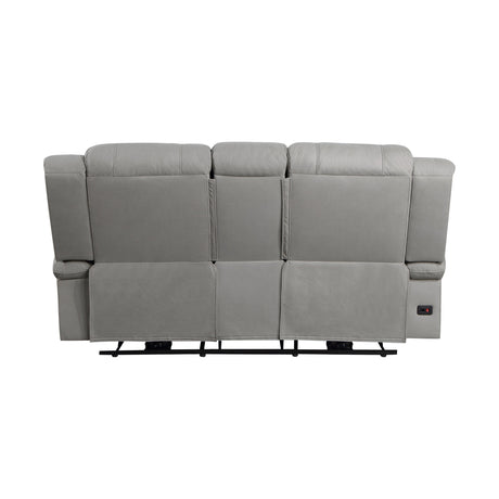 Camryn Gray Power Double Reclining Loveseat - Ornate Home