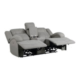 Camryn Gray Power Double Reclining Loveseat - Ornate Home