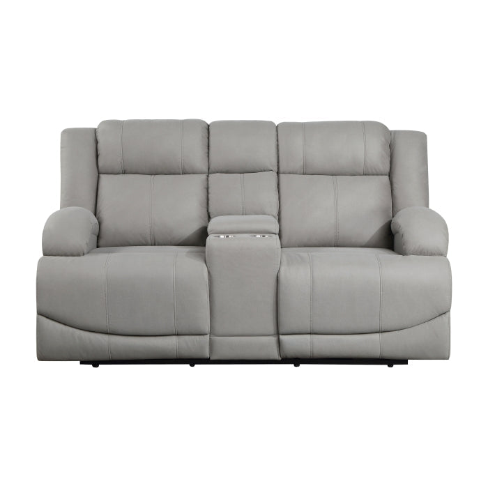 Camryn Gray Power Double Reclining Loveseat - Ornate Home