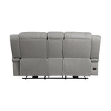 Camryn Gray Power Double Reclining Loveseat - Ornate Home