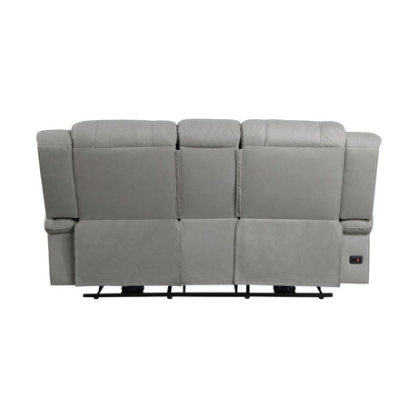 Camryn Gray Power Double Reclining Loveseat - Ornate Home