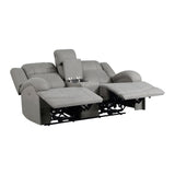 Camryn Gray Power Double Reclining Loveseat - Ornate Home