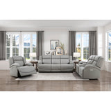Camryn Gray Power Double Reclining Loveseat - Ornate Home