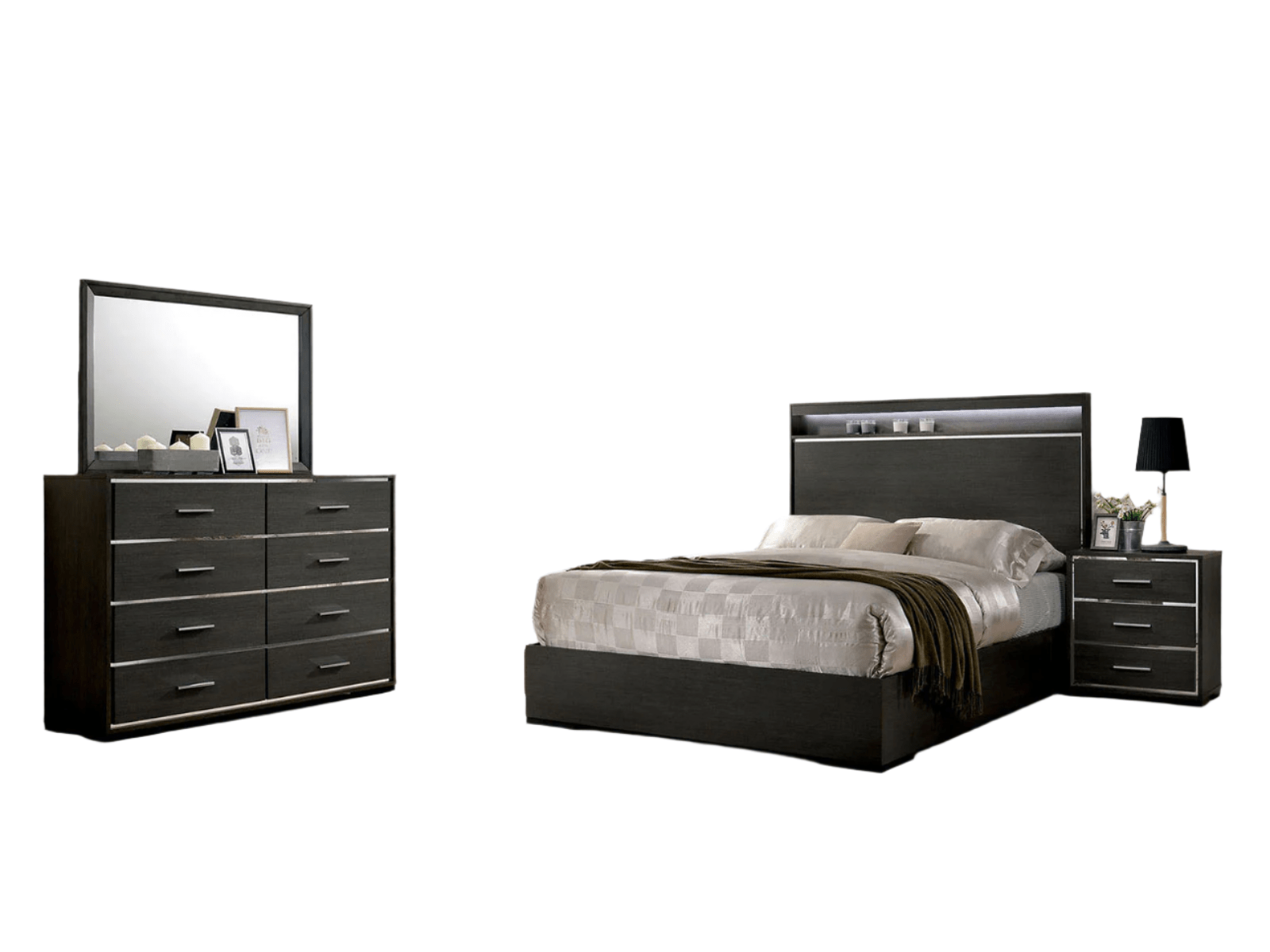 Camryn Warm Gray 4 Pc. Queen Bedroom Set - Ornate Home