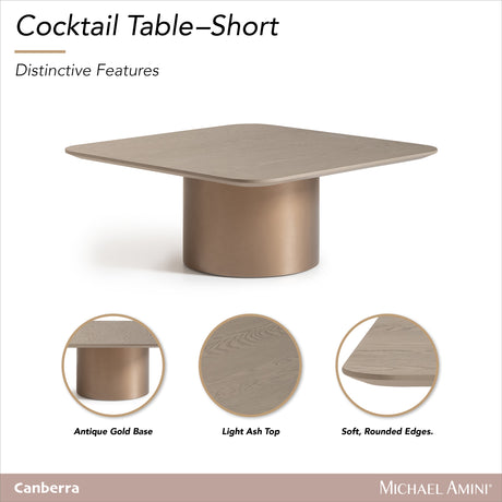 Canberra Antique Gold Short Cocktail Table - Ornate Home