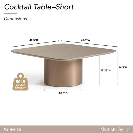 Canberra Antique Gold Short Cocktail Table - Ornate Home