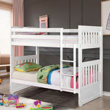 Canberra White Twin/Twin Bunk Bed - Ornate Home