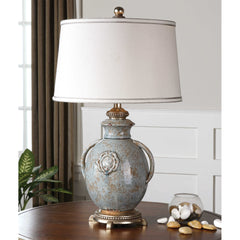 Cancello Blue Glaze Lamp - Ornate Home