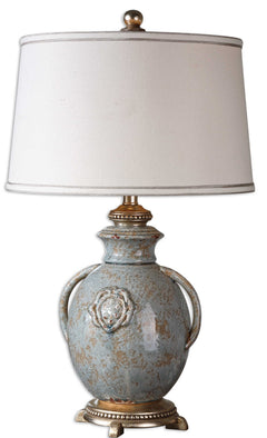 Cancello Blue Glaze Lamp - Ornate Home