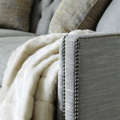 Candace Blue/Grey Fabric Sofa - Ornate Home