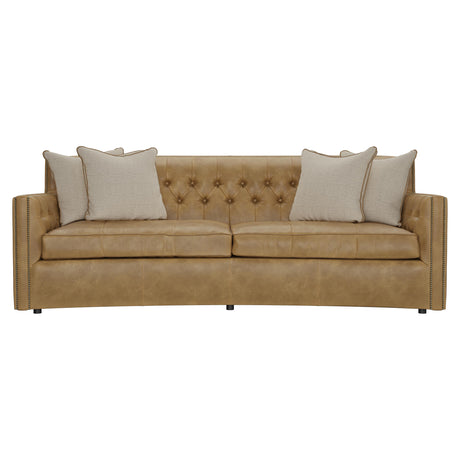 Candace Brown Leather Sofa - Ornate Home