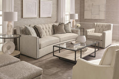 Candace Cream Fabric Sofa - Ornate Home