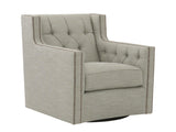 Candace Grey Fabric Swivel Chair - Ornate Home