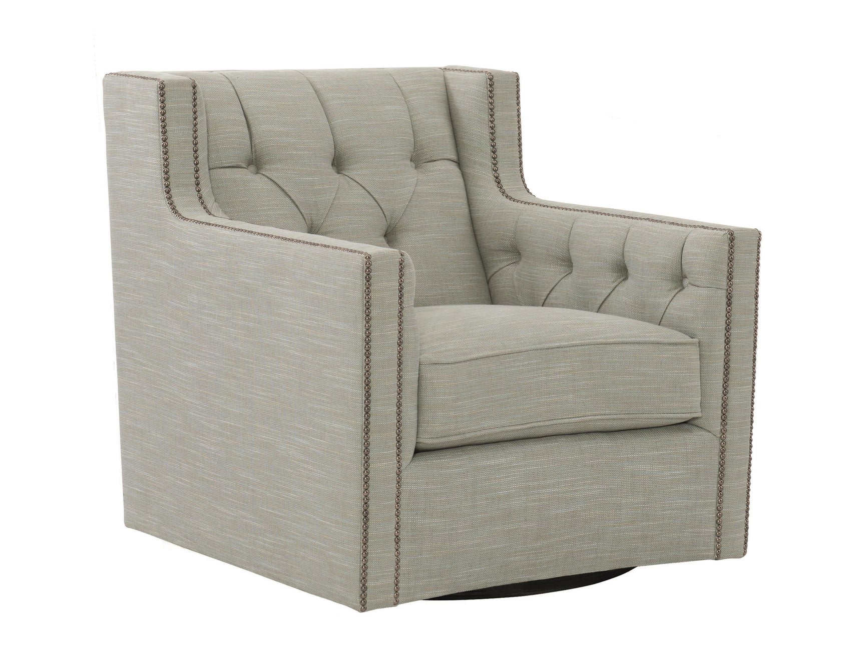 Candace Grey Fabric Swivel Chair - Ornate Home