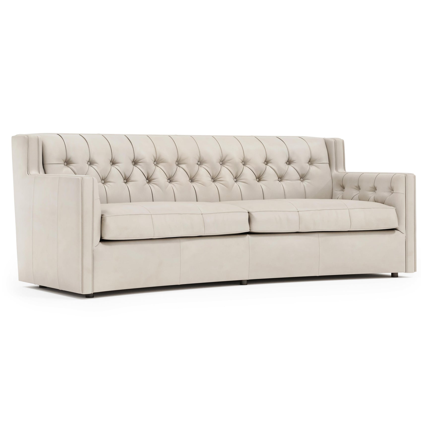 Candace Ivory Sofa Without Pillows & Nails - Ornate Home