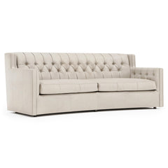 Candace Ivory Sofa Without Pillows & Nails - Ornate Home