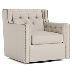 Candace Ivory Swivel Chair - Ornate Home